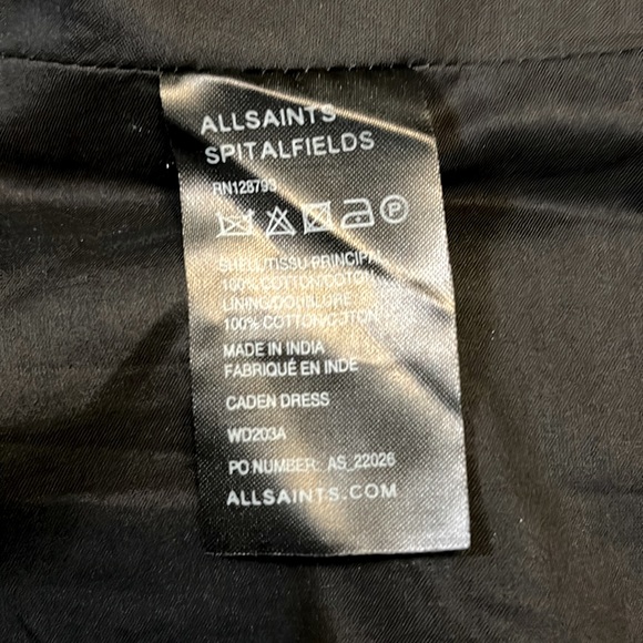 All Saints Spitalfields ‘Caden' Zipper Pleated Midi Dress, size 4 - Picture 14 of 15